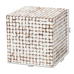 Table d'appoint en coque de noix de coco et bois d'acacia – Accent bohème naturel